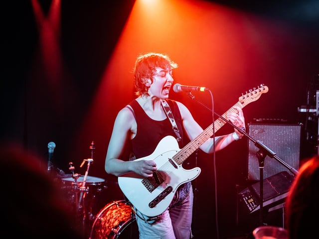 Paige Kennedy on The Edge of The Wedge stage at Night Currents Picture by Lorna Leahy