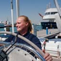 Jess Crook volunteering with the Tall Ships Youth Trust