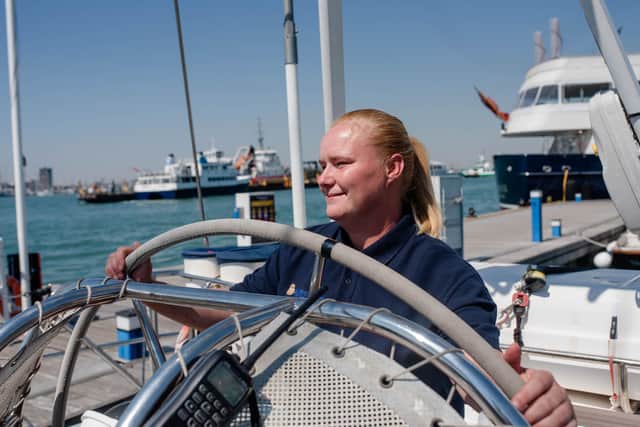 Jess Crook volunteering with the Tall Ships Youth Trust