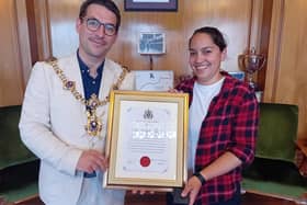 Dr Jen Gupta and Lord Mayor of Portsmouth, Councillor Tom Coles
