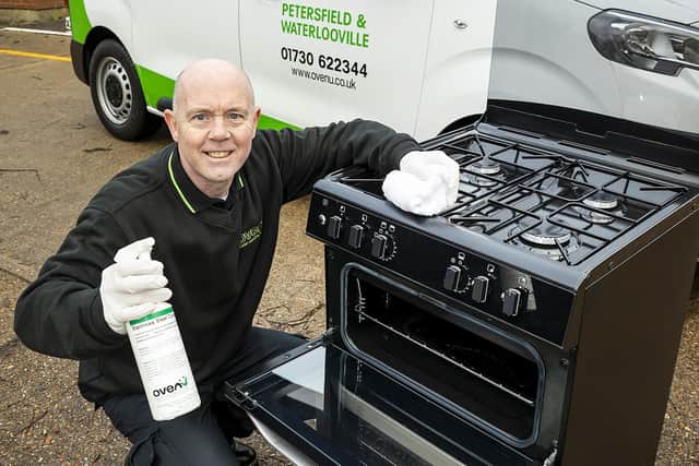 Rob Cunningham, from Waterlooville, has launched oven valeting business Ovenu Petersfield