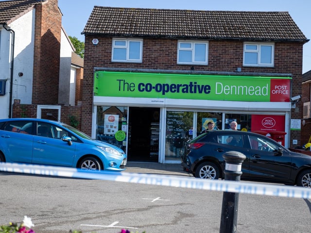 A fire has damaged the Cooperative shop in Denmead, with multiple fire services in attendance, along with a police exclusion area and road closure.Pictured - Cooperative shop in Denmead after the fire had been put out.Photos by Alex Shute