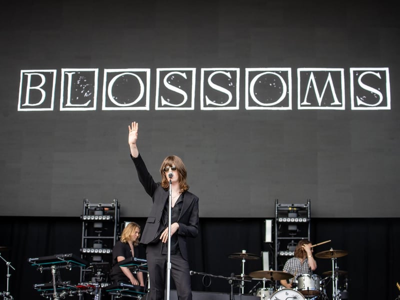 Bloosoms opened Victorious Festival 2023 on Friday afternoon.
Pictured - Blossoms performing at Victorious Festival 2023
Photos by Alex Shute