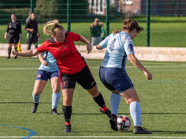 Widbrook (red) v Poole. Picture: Mike Cooter