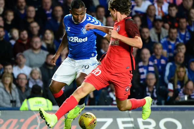 Rasmus Nicolaisen in action against Rangers in the Europa League last season. (Photo by Mark Runnacles/Getty Images)