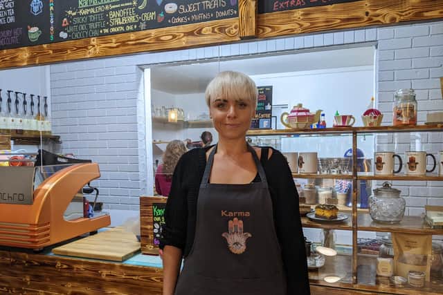 Melanie Hutson, Karma manager, at the cafe today (May 17). Picture: Emily Turner