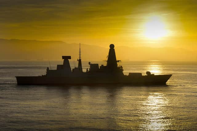 HMS Dauntless has left Portsmouth for a major upgrade to her engines. Here the ship is pictured during a visit to Gibraltar on her last deployment.