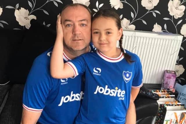 Dom Merrix, 48, with his daughter Ellie-Mai. Dom died while recovering from a suspected bout of Covid-19. His funeral is on Monday.