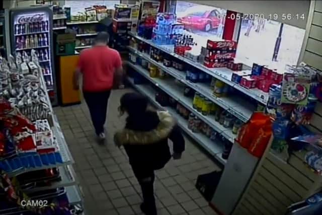 CCTV shown to jurors at Winchester Crown Court showing Louise Smith and Shane Mays in the Premier Store on May 7 in Greywell shopping precinct. Picture: Hampshire police
