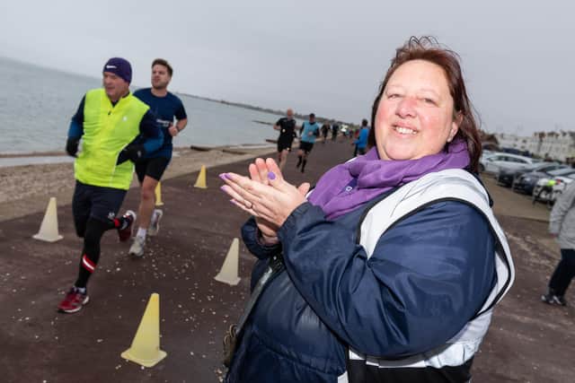 Lee-on-the-Solent parkrun director Maggie Atkinson. Picture: Duncan Shepherd