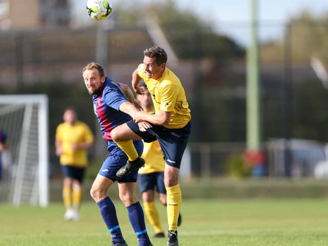 Andrew Todd, left, returns to the US Portsmouth squad for Tuesday's Wessex League Division 1 trip to Bemerton Heath Harlequins. Picture: Chris Moorhouse