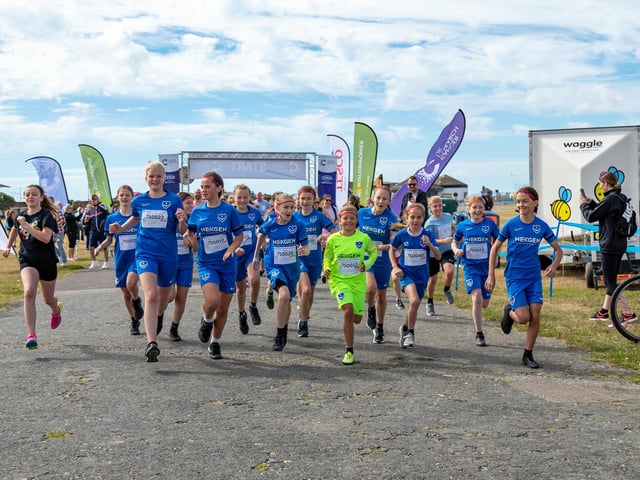 The start of the Pretty Muddy kids race