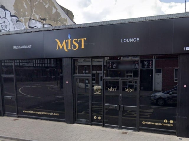 Mist Lounge Portsmouth, at 168 Fawcett Road, Southsea was handed a three-out-of-five rating after assessment on October 17.