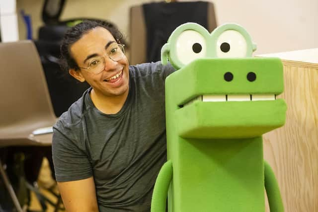 Kaidyn Niall Hinds in rehearsals for Hey Duggee The Live Theatre Show. Photography by Pamela Raith.