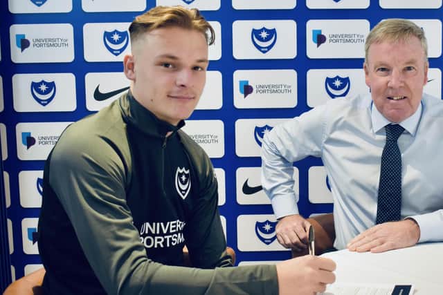 New Pompey signing Cameron Pring with Blues manager Kenny Jackett