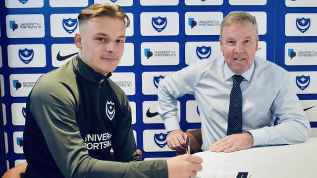 New Pompey signing Cameron Pring with Blues manager Kenny Jackett