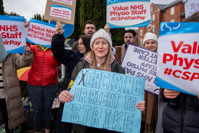 The picket line outside St Mary's Hospital in Portsmouth Picture: Habibur Rahman