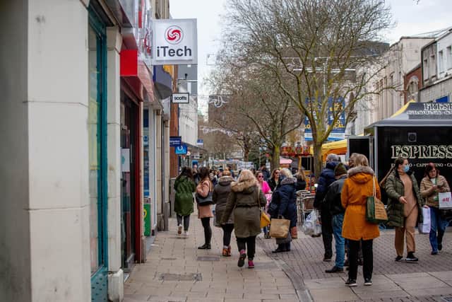 Queues build outside Card Factory in Commercial Road, Portsmouth
Picture: Habibur Rahman