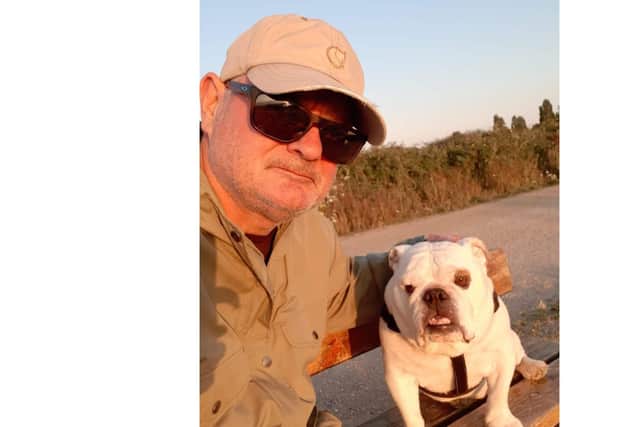 Paul Nicol with his dog Winston. Picture: Supplied
