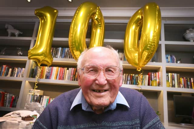 Jeff Broadhurst is a hundred. Mr Broadhurst is pictured at Parker Meadows Carehome, Fareham
Picture: Chris Moorhouse (jpns 070123-110)