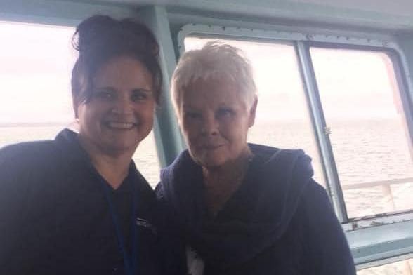 Annette Austin with actor Dame Judi Dench.