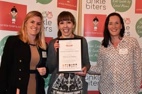 Little Ankle Biters Hampshire is launching awards for local businesses. Pcitured: A winner at the Little Ankle Biters Berkshire awards