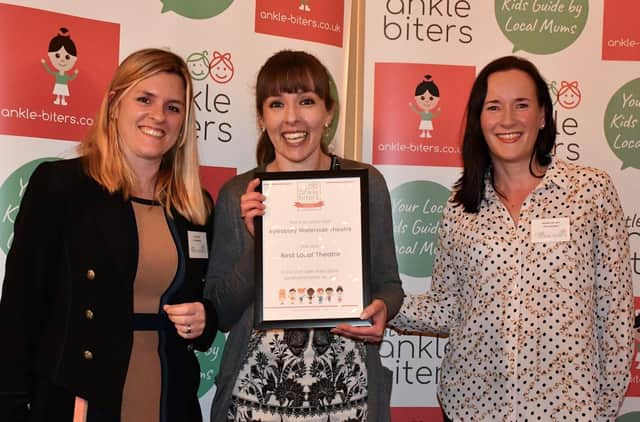 Little Ankle Biters Hampshire is launching awards for local businesses. Pcitured: A winner at the Little Ankle Biters Berkshire awards
