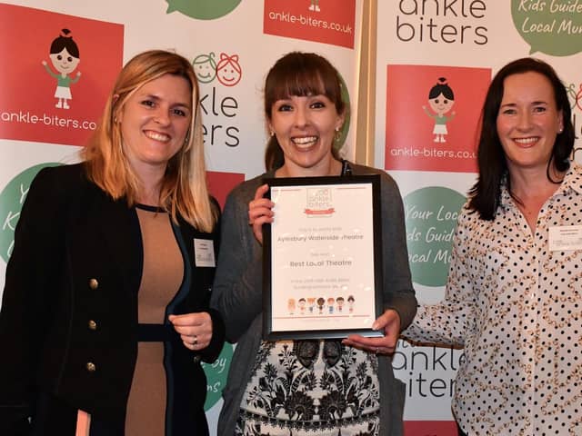 Little Ankle Biters Hampshire is launching awards for local businesses. Pcitured: A winner at the Little Ankle Biters Berkshire awards