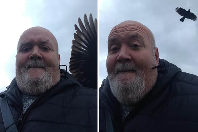 Wayne Woollard, 55, from Southsea, was attacked by a crow on Southsea Common. Picture: Wayne Woollard