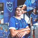 Pompey's 2023-24 home shirt.