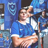 Pompey's 2023-24 home shirt.