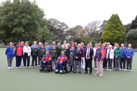 Alan Mak MP officially opens the new all-weather surface at Hayling Island Bowls Club