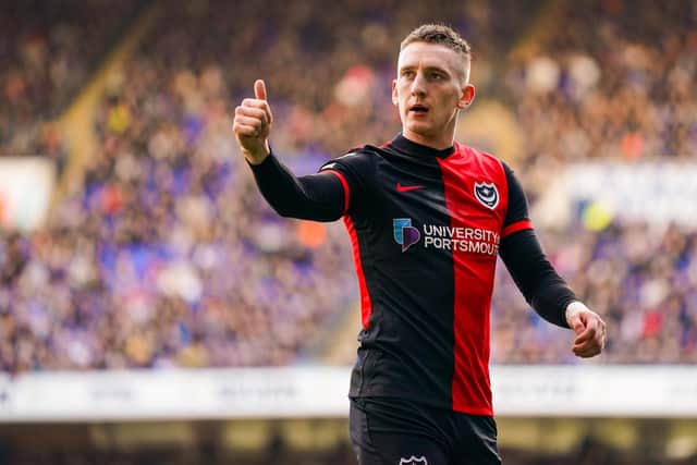 Pompey forward Ronan Curtis played his part in Pompey's goalless draw at Ipswich