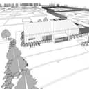 An artist's impression of the planned new pavilion on the King George V playing fields in Cosham