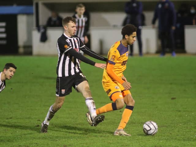 Leon Chambers-Parillon, right, has returned to Hawks on loan. Pic: Kieron Louloudis.