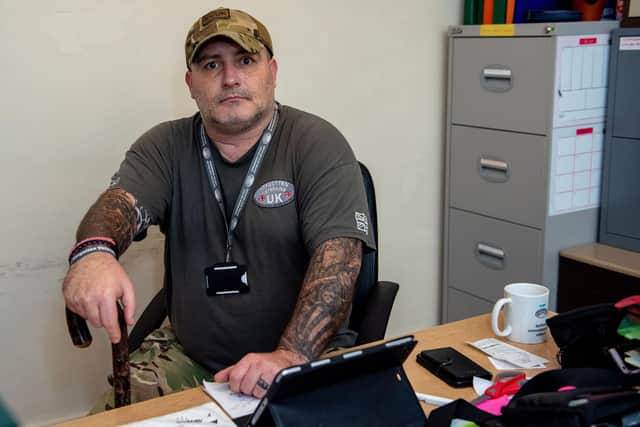 Veteran Sleepout - Forgotten Veterans UK founder and CEO Gary Weaving. Picture: Vernon Nash (301119-001)