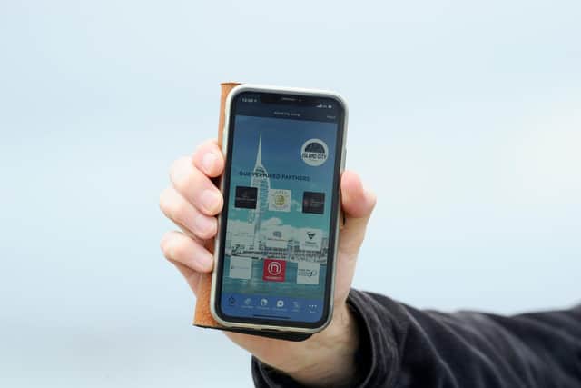 Peter Hopkinson, owner of About My Area has launched an app called Island City Living.Picture: Sarah Standing (250321-2709)