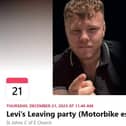 Levi's funeral will take place on December 21. Pic: Facebook