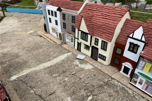 Damage at Southsea Model Village done at around 5am on May 23 2021. Picture: Southsea Model Village