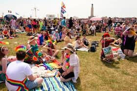 Pictured is: People attending Portsmouth Pride on Southsea Common.  Picture: Keith Woodland