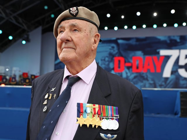 Veteran Bertie Billet attends the D-Day 75 commemorations