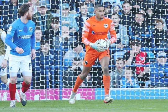 Gavin Bazunu was Gaffer For A Day Hugo Deadman's choice as Pompey man of the match against Wycombe. Picture: Joe Pepler