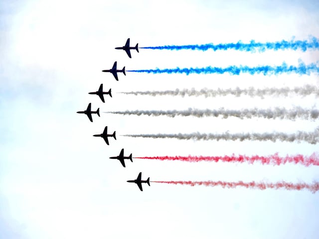 Goodwood Festival of Speed 2022. Pictured are the Red Arrows.