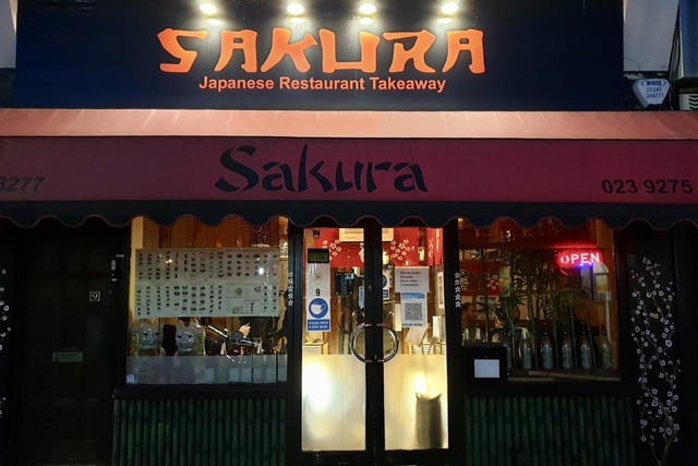Sakura, a Japanese restaurant on Albert Road, was rated 4.6 out of five from 1,124 reviews on Google.
