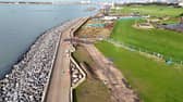 Progress on the Southsea Coastal Scheme to reinforce Portsmouth's seafront, as captured by My Portsmouth By Drone.