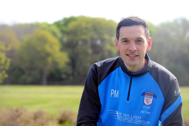 Nick Lang (41) from Waterlooville and Peter Moseley (34) from Fareham, set up Sands United FC Solent in March 2019, to support dads and family members, who have sadly experienced the loss of a baby either through miscarriage, stillbirth or neo-natal death.
Pictured is: Peter Moseley.
Picture: Sarah Standing (210422-4778)