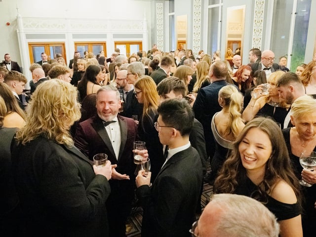 Guests at the The News Business Awards 2025 enjoying the reception  Picture: Keith Woodland (270321-46)