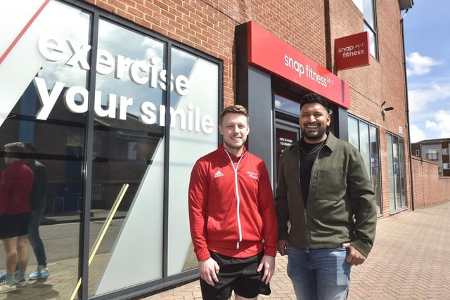 Snap Fitness in Pulhein Parade, Fareham, opens its doors at 4pm today (April 30). Pictured is: (l-r) Ben Fletcher, general manager, and Zabir Ali, franchisee.
