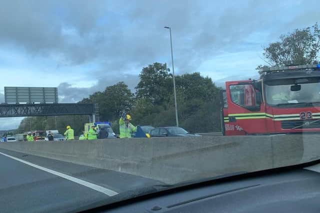 A three-vehicle crash on the M275 southbound on November 6