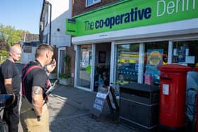 A fire has damaged the Cooperative shop in Denmead, with multiple fire services in attendance, along with a police exclusion area and road closure.

Pictured - Cooperative shop in Denmead after the fire had been put out.

Photos by Alex Shute